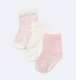 Boody Baby Boody Baby Socks 3 Pack Chalk/Rose