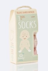 Boody Baby Boody Baby Socks 3 Pack Chalk/Rose