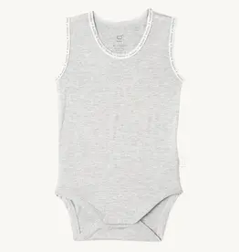 Boody Baby Boody Baby Sleeveless Bodysuit Light Grey Marl