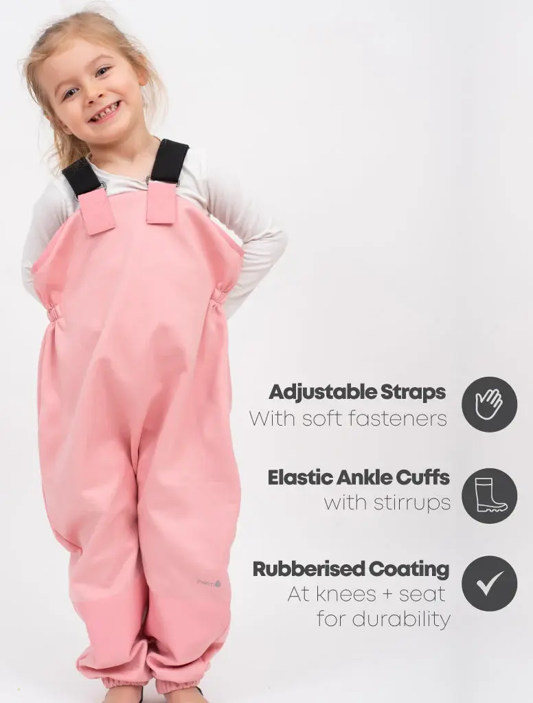 Therm Therm All-Weather Fleece Overalls Peony - 4Y