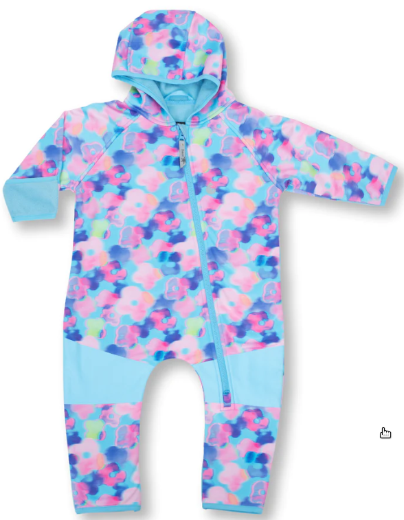 Therm Therm All-Weather Fleece Onesie Electric Floral - 18-24m