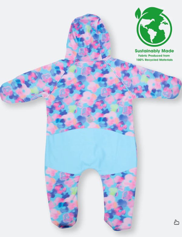 Therm Therm All-Weather Fleece Onesie Electric Floral - 18-24m