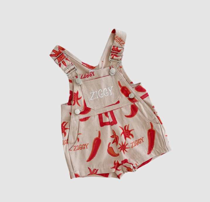 Ziggy Lou Ziggy Lou Short Overalls Chilli - 3Y