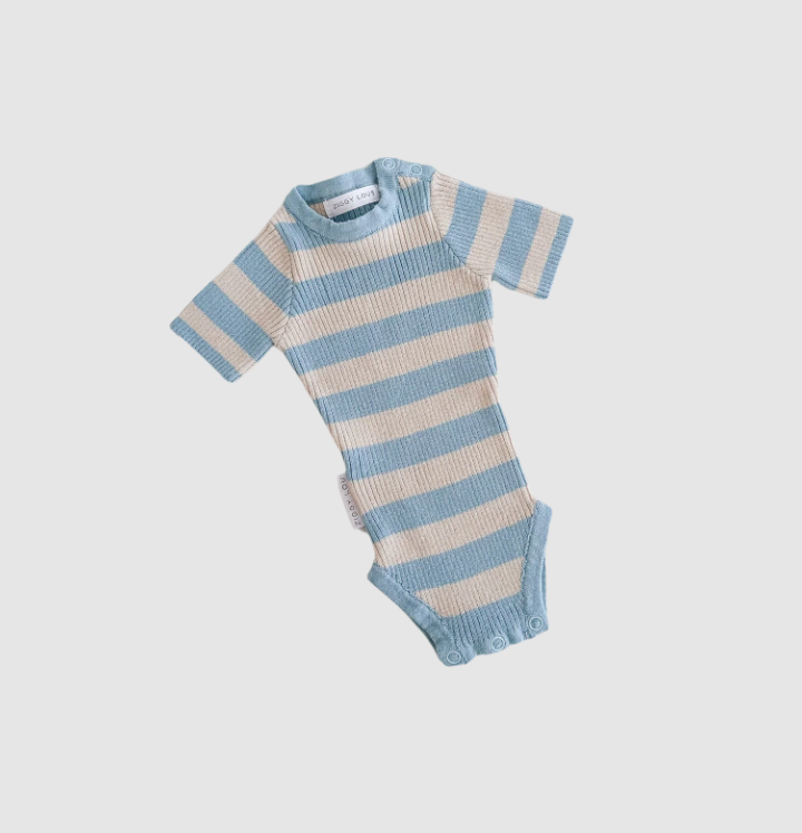 Ziggy Lou Ziggy Lou Summer Ribbed Bodysuit Lake