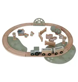 Little Dutch Little Dutch Little Farm Wooden Train Track