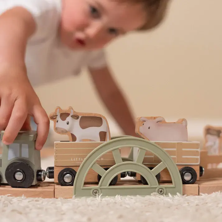 Little Dutch Little Dutch Little Farm Wooden Train Track