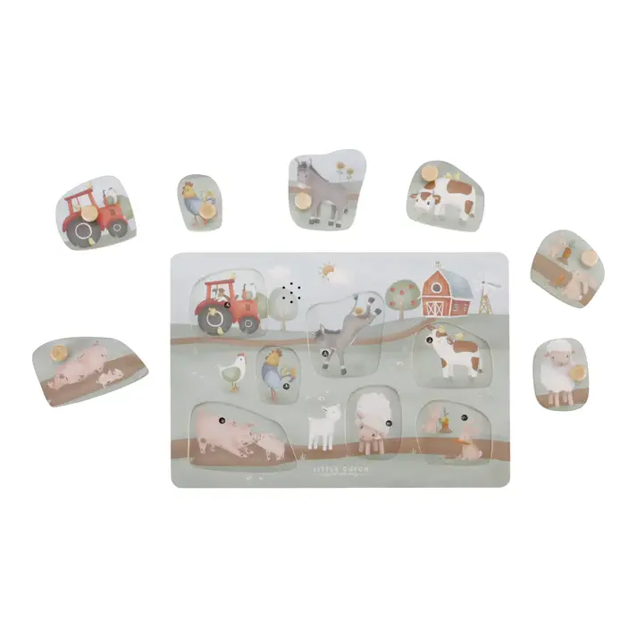 Little Dutch Little Dutch Little Farm Wooden Sound Puzzle