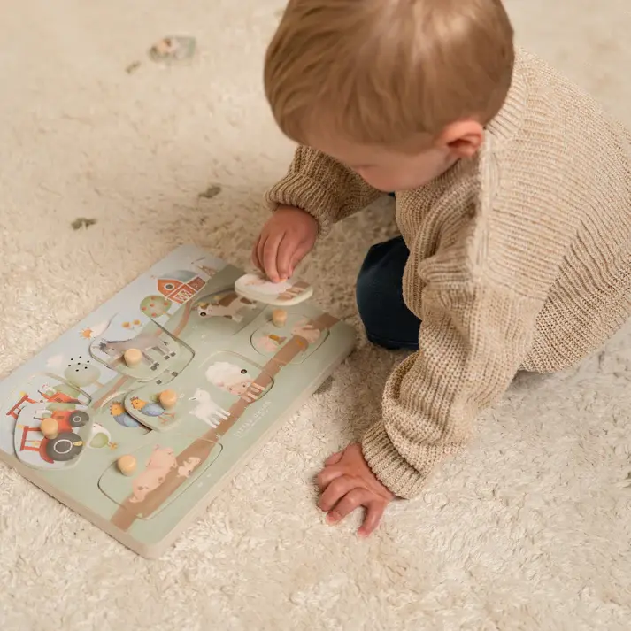 Little Dutch Little Dutch Little Farm Wooden Sound Puzzle