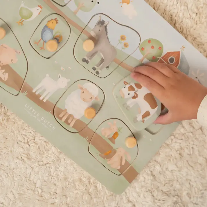 Little Dutch Little Dutch Little Farm Wooden Sound Puzzle