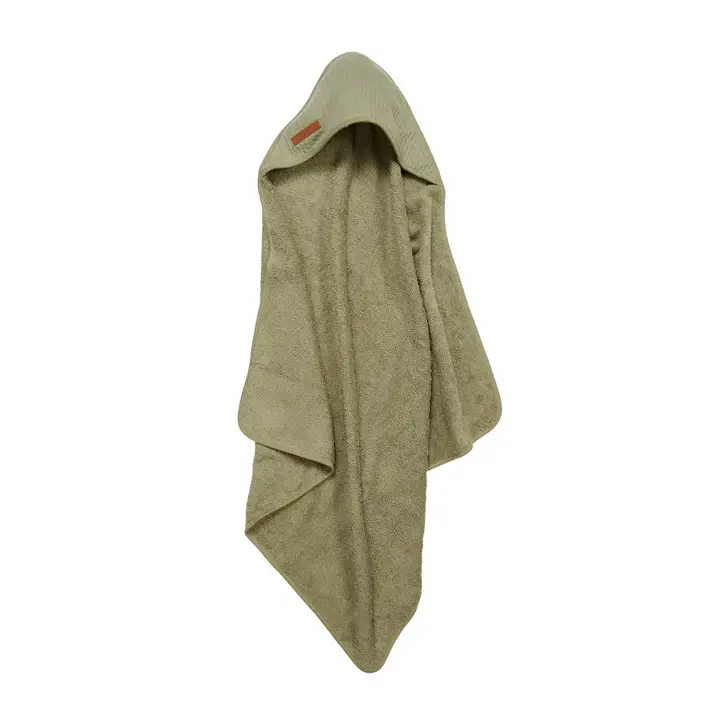 Little Dutch Little Dutch Little Farm Hooded Towel - Pure Olive
