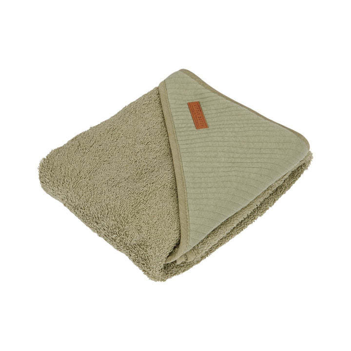 Little Dutch Little Dutch Little Farm Hooded Towel - Pure Olive