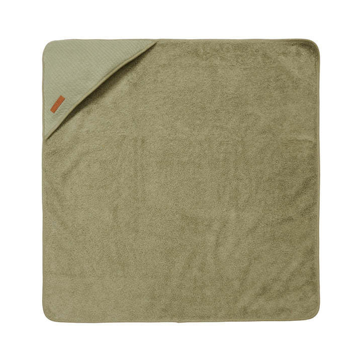 Little Dutch Little Dutch Little Farm Hooded Towel - Pure Olive