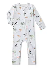Snuggle Hunny Kids Snuggle Hunny Dog Park Organic Snugglesuit Convertible Romper