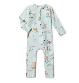 Snuggle Hunny Kids Snuggle Hunny Kittens Organic Snugglesuit Convertible Romper