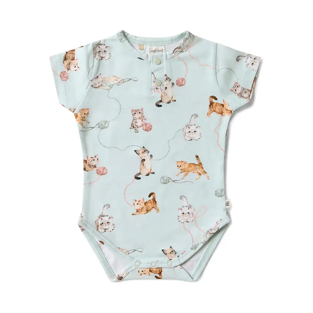 Snuggle Hunny Kids Snuggle Hunny Kittens Short Sleeve Organic Bodysuit