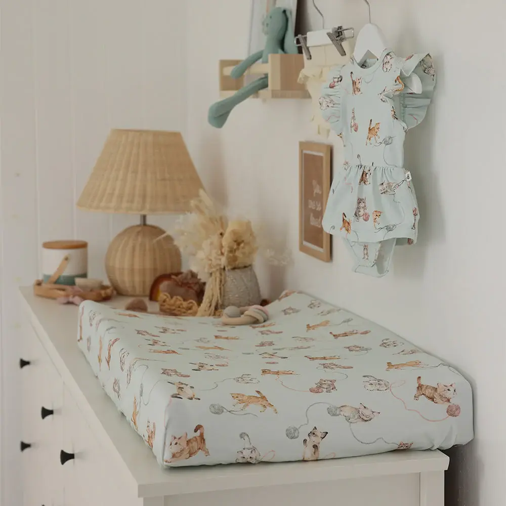 Snuggle Hunny Kids Snuggle Hunny Kittens Organic Bassinet Sheet / Change Pad Cover