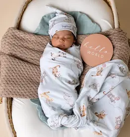 Snuggle Hunny Kids Snuggle Hunny Kittens Organic Jersey Wrap & Beanie Set