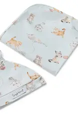 Snuggle Hunny Kids Snuggle Hunny Kittens Organic Jersey Wrap & Beanie Set