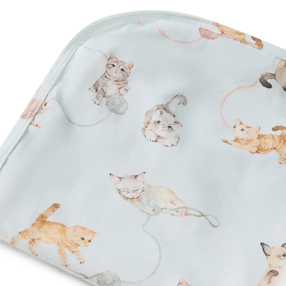 Snuggle Hunny Kids Snuggle Hunny Kittens Organic Jersey Wrap & Beanie Set