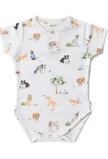 Snuggle Hunny Kids Snuggle Hunny Dog Park Short Sleeve Organic Bodysuit