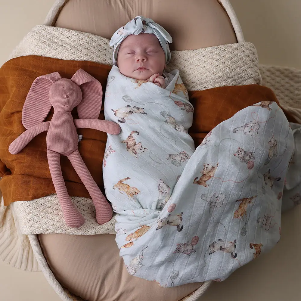 Snuggle Hunny Kids Snuggle Hunny Kittens Organic Muslin Wrap