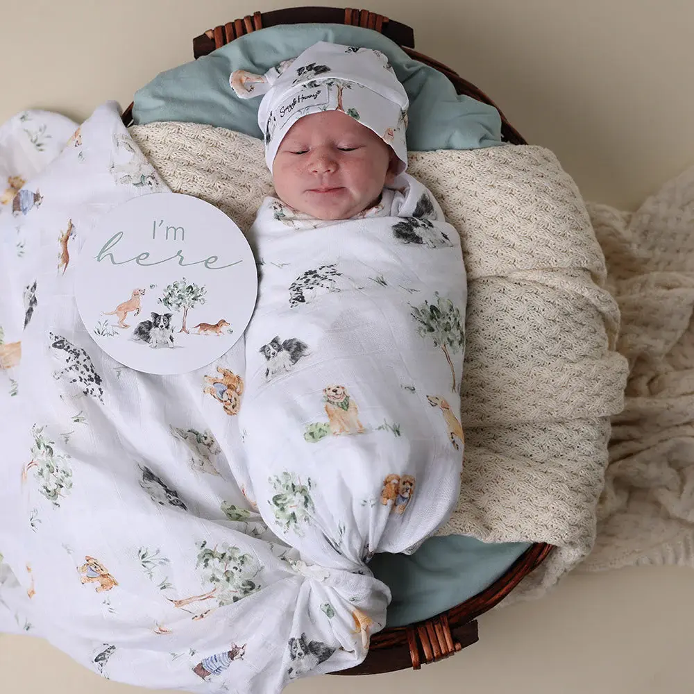 Snuggle Hunny Kids Snuggle Hunny Dog Park Organic Muslin Wrap