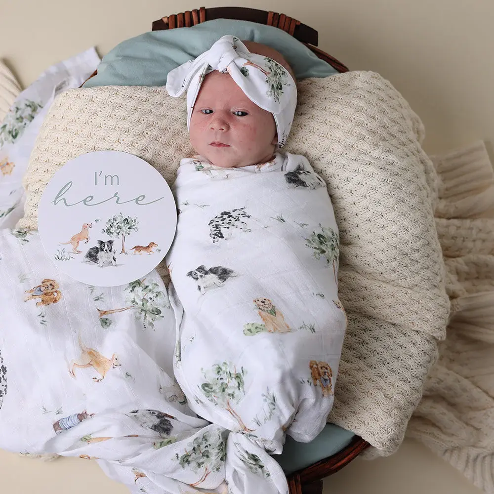 Snuggle Hunny Kids Snuggle Hunny Dog Park Organic Muslin Wrap