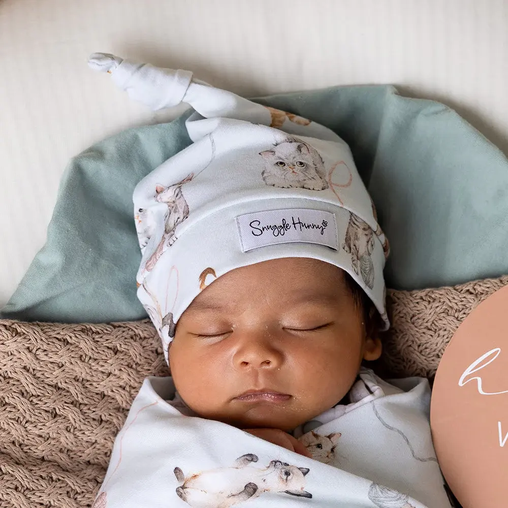 Snuggle Hunny Kids Snuggle Hunny Kittens Organic Knotted Beanie