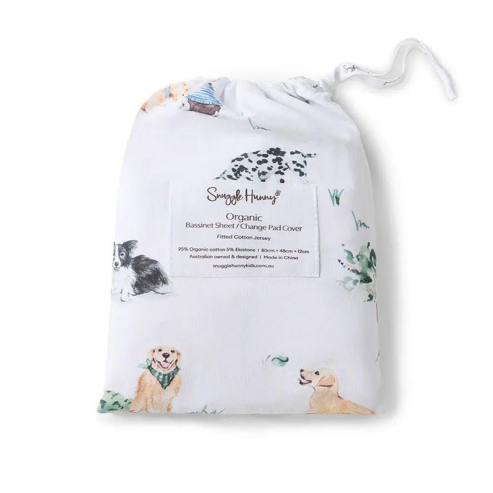 Snuggle Hunny Kids Snuggle Hunny Dog Park Organic Bassinet Sheet / Change Pad Cover