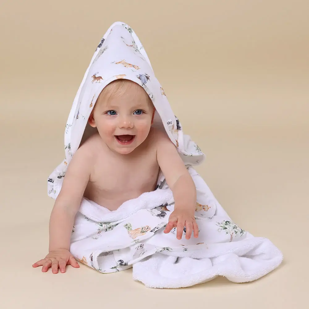Snuggle Hunny Kids Snuggle Hunny Dog Park Organic Hooded Baby Towel