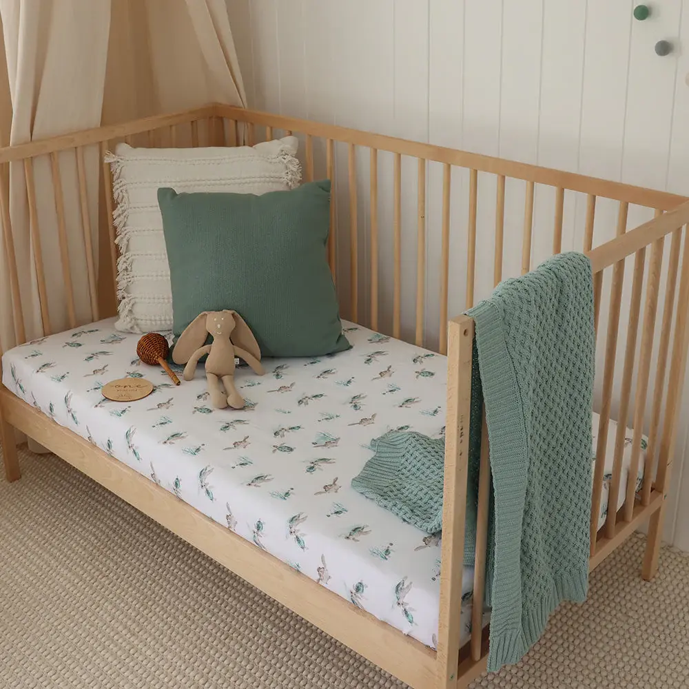 Snuggle Hunny Kids Snuggle Hunny Sage Diamond Knit Organic Baby Blanket