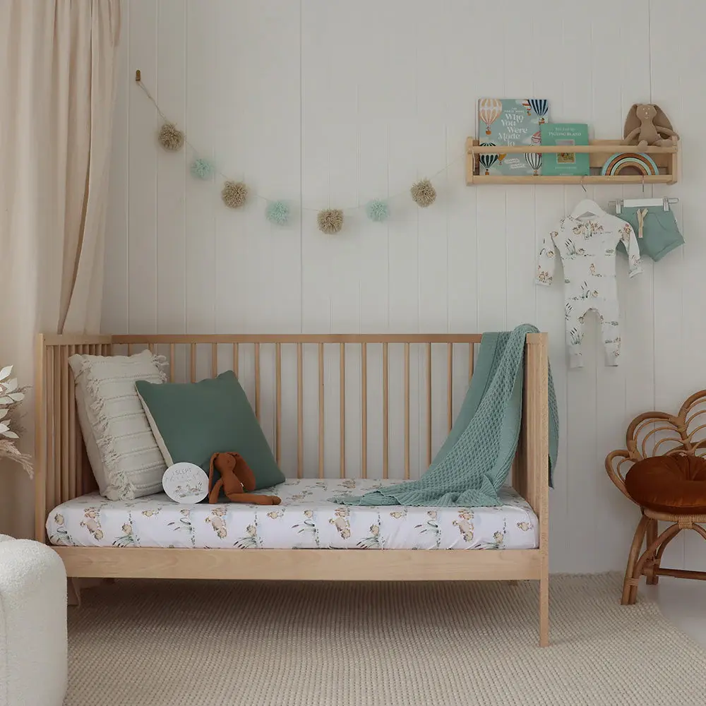 Snuggle Hunny Kids Snuggle Hunny Sage Diamond Knit Organic Baby Blanket