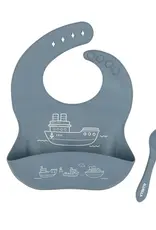 All4Ella All4Ella Silicone bibs with spoon and reusable pouch