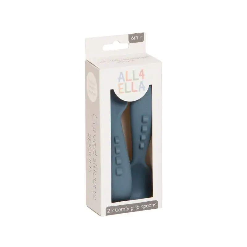 All4Ella All4Ella Comfy Grip Silicone Spoons 2pk