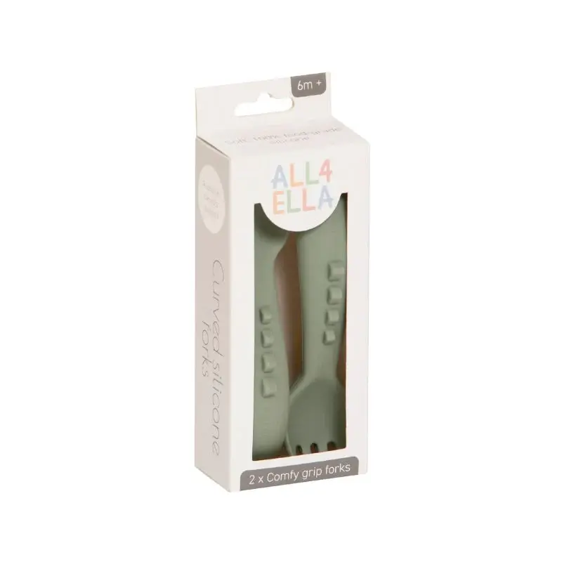 All4Ella All4Ella Comfy Grip Silicone Forks 2pk