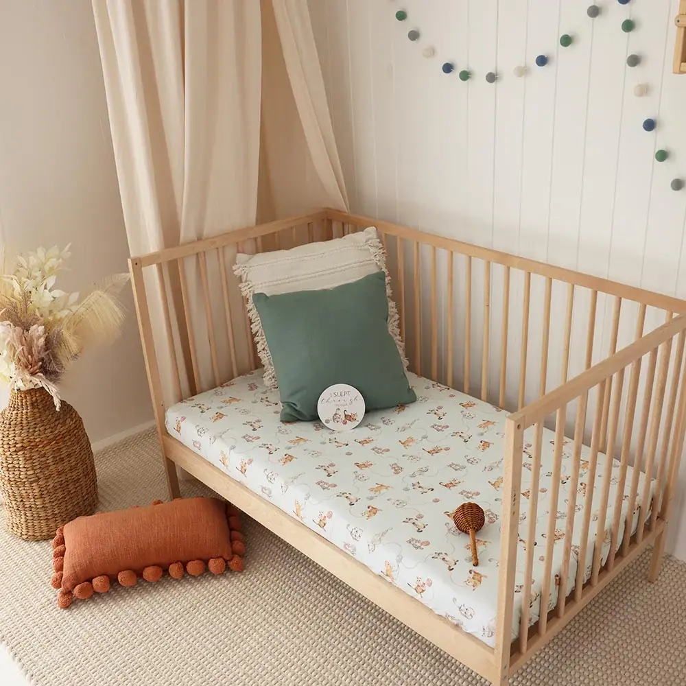 Snuggle Hunny Kids Snuggle Hunny Kittens Organic Fitted Cot Sheet