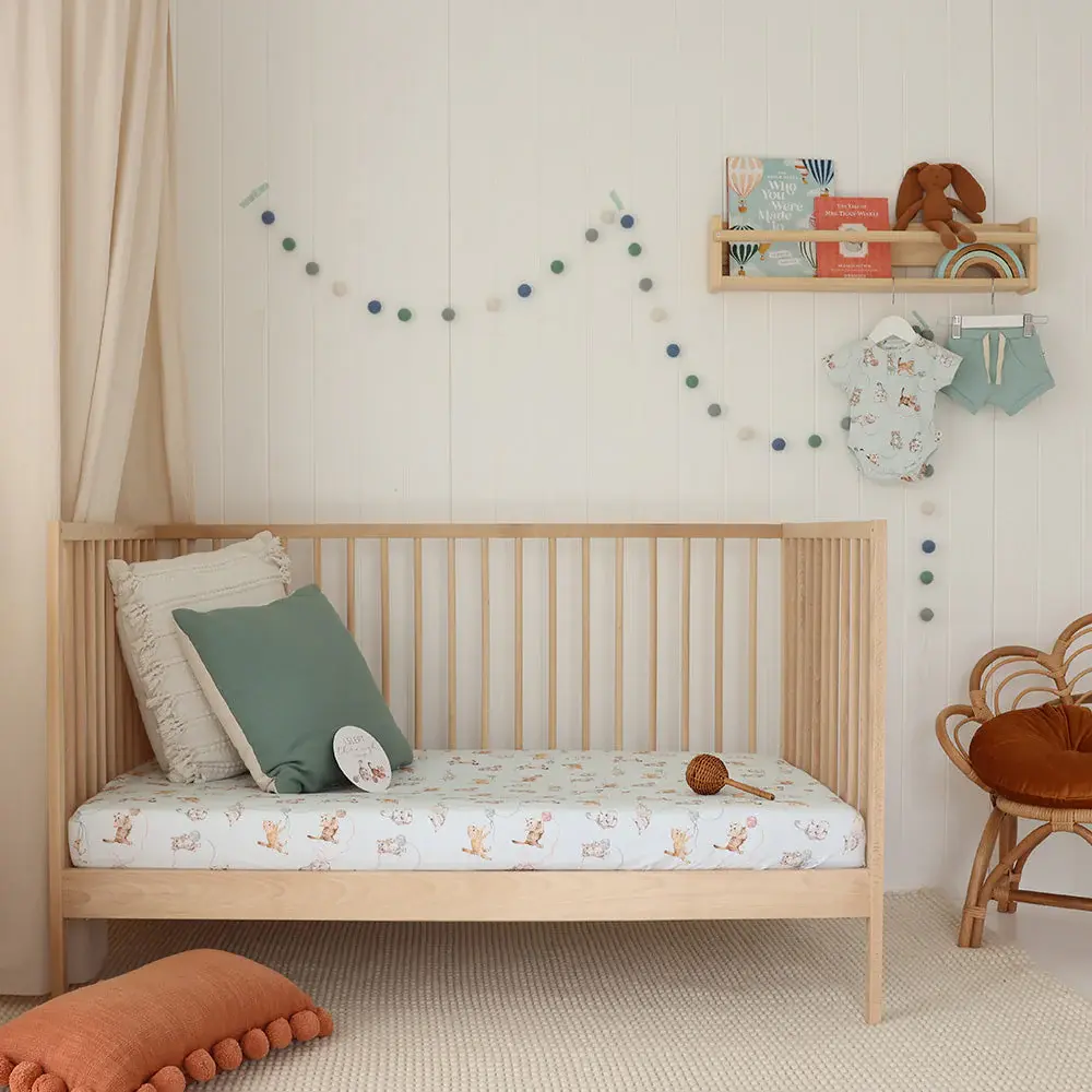 Snuggle Hunny Kids Snuggle Hunny Kittens Organic Fitted Cot Sheet
