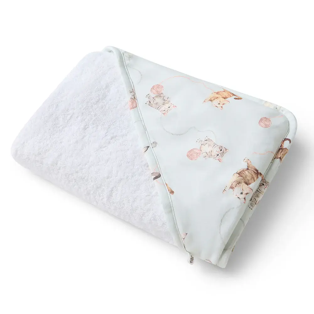 Snuggle Hunny Kids Snuggle Hunny Kittens Organic Hooded Baby Towel