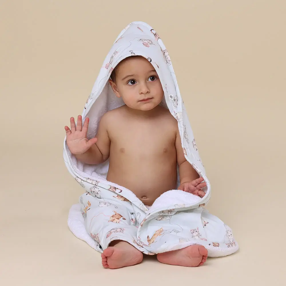 Snuggle Hunny Kids Snuggle Hunny Kittens Organic Hooded Baby Towel