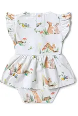Snuggle Hunny Kids Snuggle Hunny Easter Bunnies Short Sleeve Organic Dress
