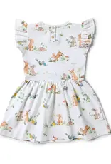 Snuggle Hunny Kids Snuggle Hunny Easter Bunnies Short Sleeve Organic Dress
