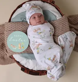 Snuggle Hunny Kids Snuggle Hunny Easter Bunnies Organic Jersey Wrap & Beanie Set