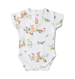 Snuggle Hunny Kids Snuggle Hunny Easter Bunnies Short Sleeve Organic Bodysuit