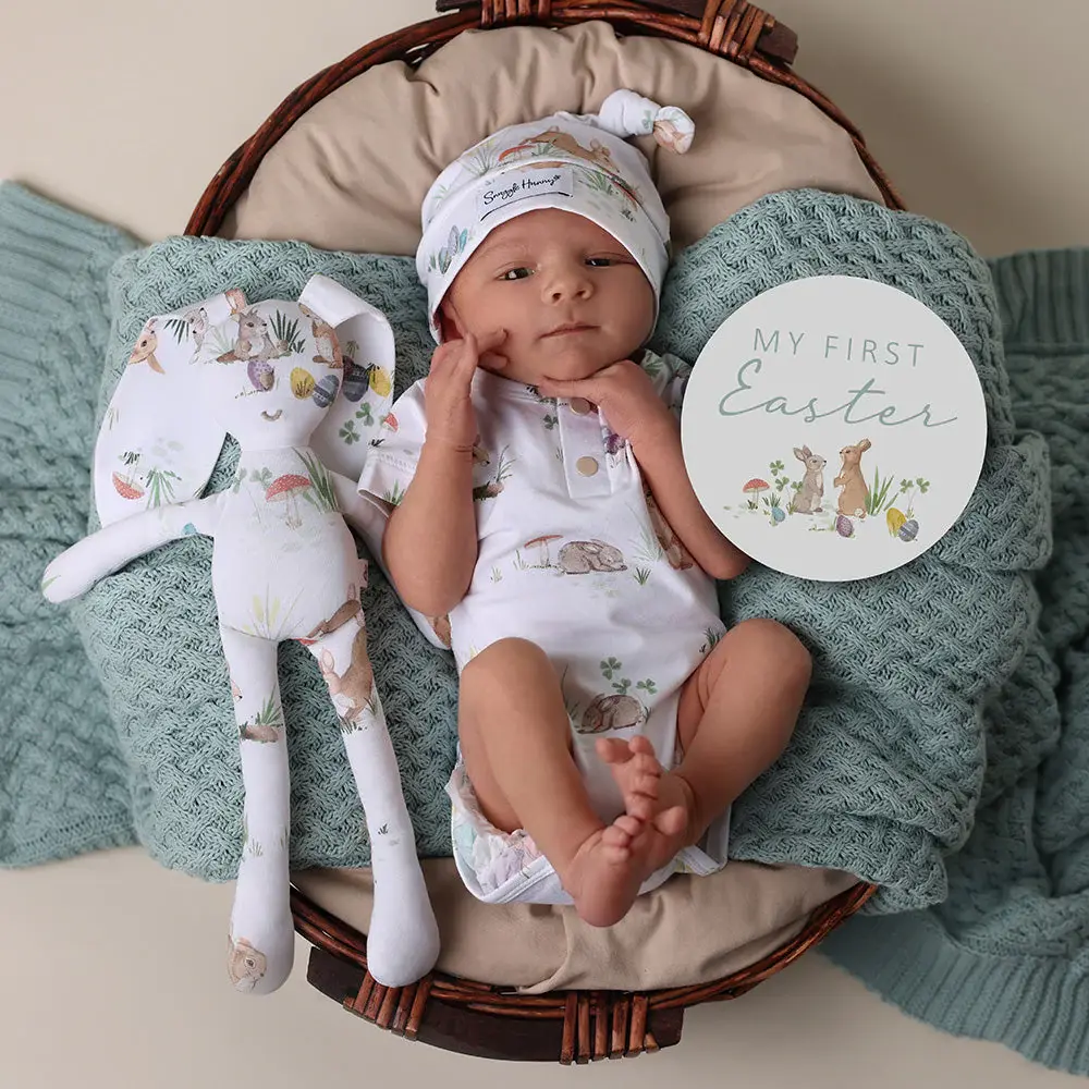 Snuggle Hunny Kids Snuggle Hunny Easter Bunnies Short Sleeve Organic Bodysuit