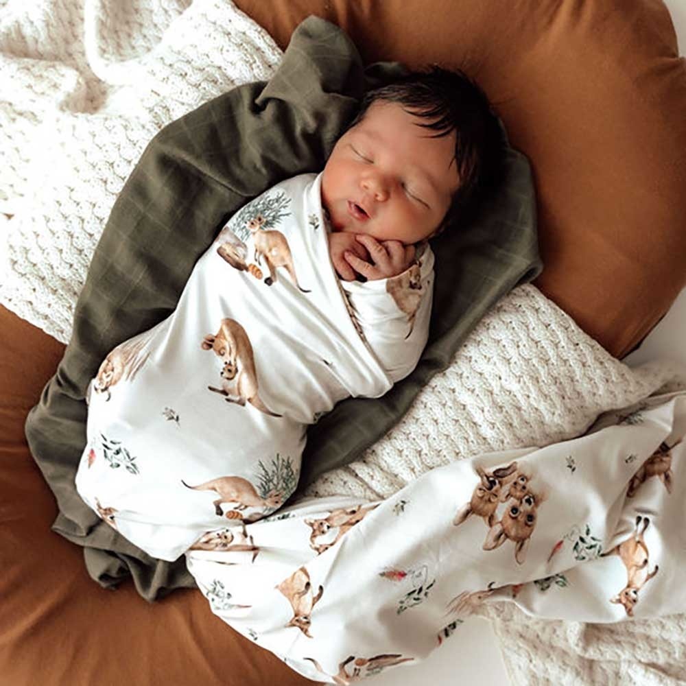 Snuggle Hunny Kids Snuggle Hunny Kanga Organic Jersey Wrap & Beanie Set