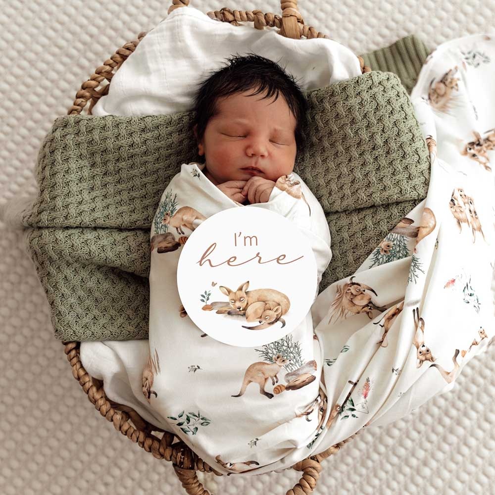 Snuggle Hunny Kids Snuggle Hunny Kanga Organic Jersey Wrap & Beanie Set