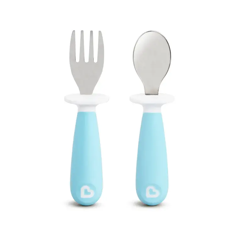 Munchkin Munchkin Raise Toddler Fork and Spoon Set (Blue)