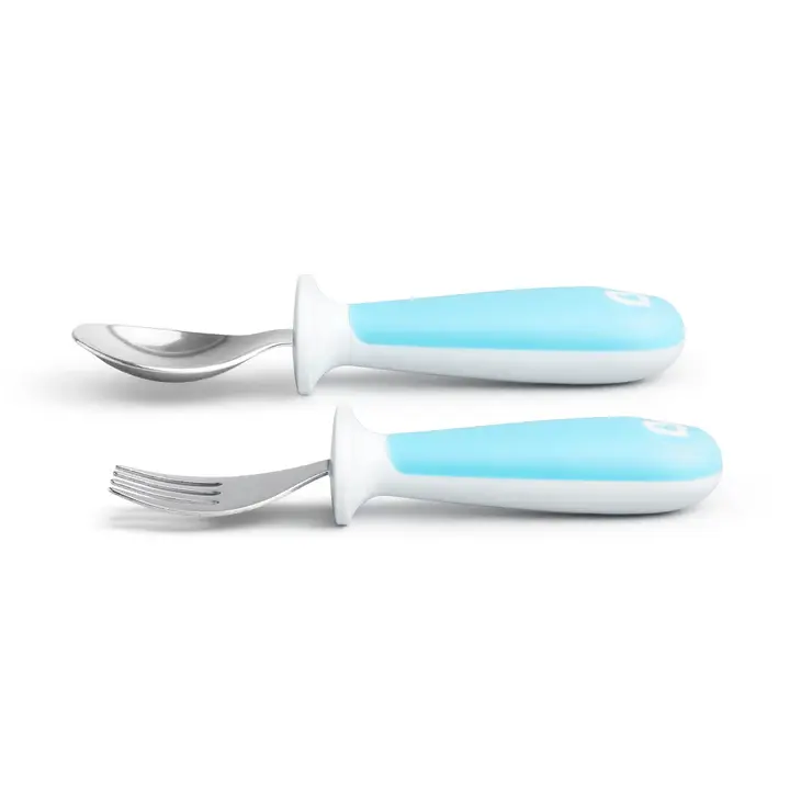 Munchkin Munchkin Raise Toddler Fork and Spoon Set (Blue)