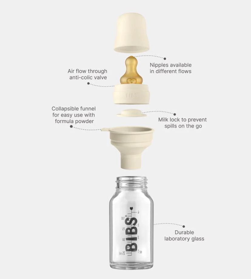 BIBS BIBS 110ml Glass Bottle Set