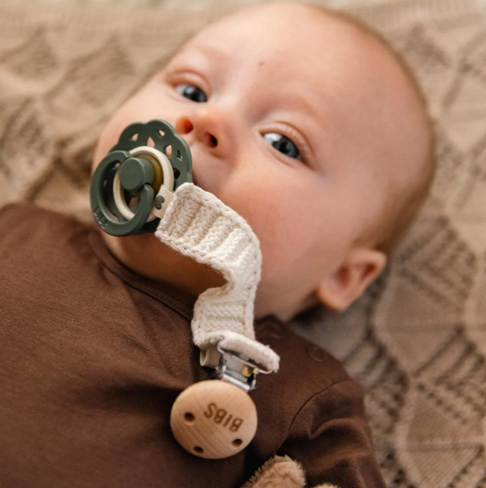 BIBS Bibs Knitted Pacifier Clip